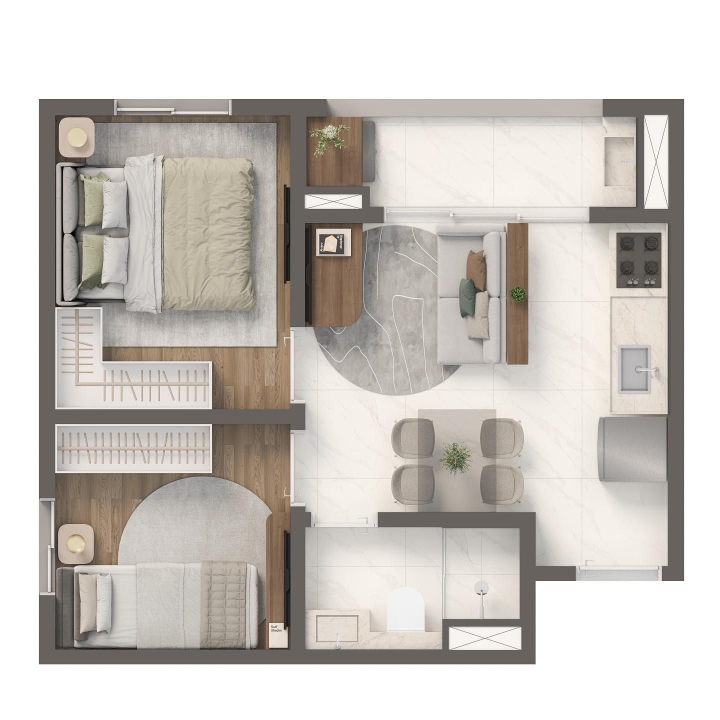 Planta 35 m²